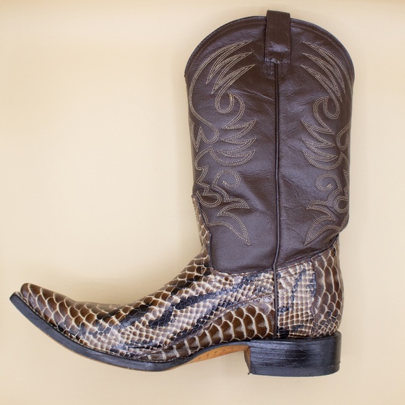 Jar Boots Imitation Snake Skin Western Mexican Boots Men's Size 9.5 - Picture 6 of 8
